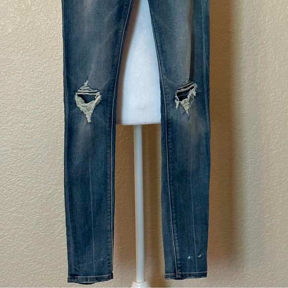 Express Distressed Mid Rise Jeans - Picture 3 of 11